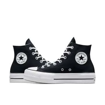 Converse Women's Chuck Taylor All Star Lift High Top Sneakers, Black/White/White, 8.5 Medium US