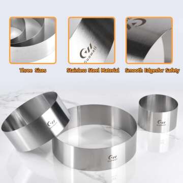 Guowall Cake Rings: Durable Stainless Steel Baking Molds