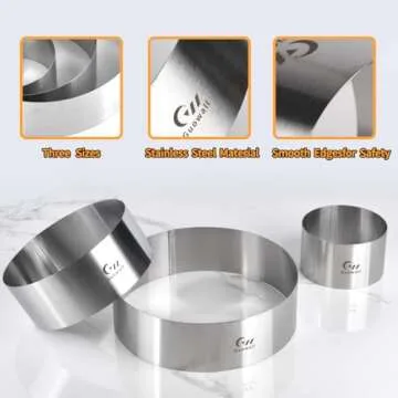 Guowall Cake Rings: Durable Stainless Steel Baking Molds