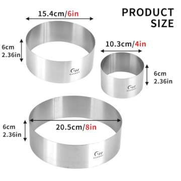 Guowall Cake Rings: Durable Stainless Steel Baking Molds
