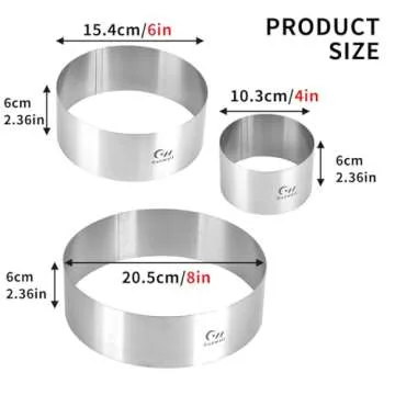 Guowall Cake Rings: Durable Stainless Steel Baking Molds