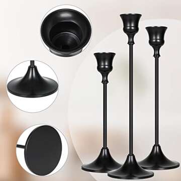 Elegant Black Candlestick Holders for Any Occasion