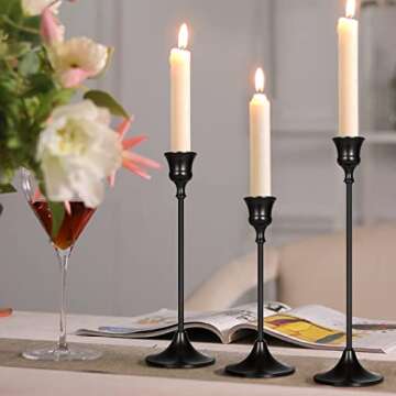Elegant Black Candlestick Holders for Any Occasion