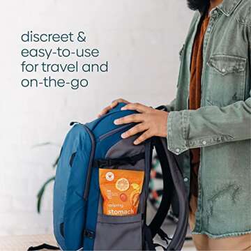 UpSpring Stomach Settle Drops for Occasional Nausea Relief and Morning Sickness with Ginger, Lemon, Spearmint, and B6. Individually Wrapped Drops, 55 Ct(Packaging May Vary)