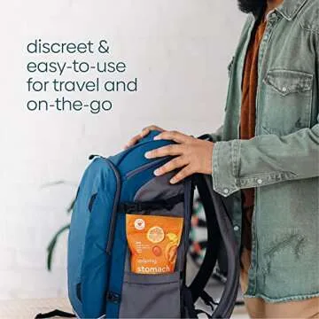 UpSpring Stomach Settle Drops for Occasional Nausea Relief and Morning Sickness with Ginger, Lemon, Spearmint, and B6. Individually Wrapped Drops, 55 Ct(Packaging May Vary)