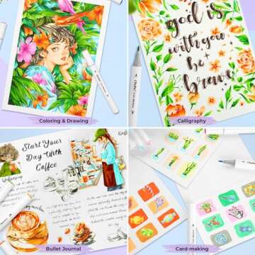 Ohuhu Dual Tip Markers: 60 Colors for Creative Expression