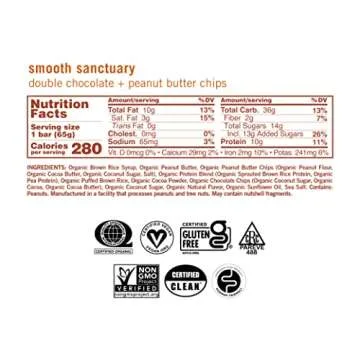 GoMacro Vegan Protein Bars - Organic Double Chocolate Delight