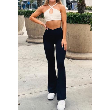 High Waisted Flare Leggings with Tummy Control