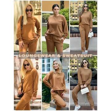 Ekouaer Women's Jogger Lounge Set for Cozy Days