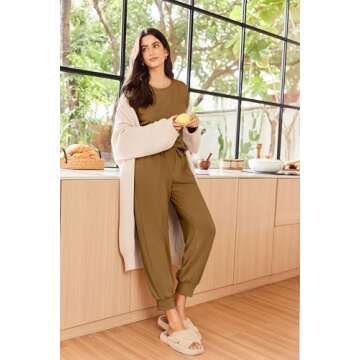 Ekouaer Women's Jogger Lounge Set for Cozy Days