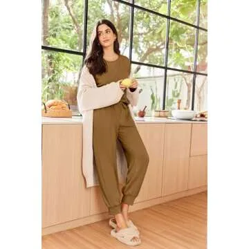 Ekouaer Women's Jogger Lounge Set for Cozy Days
