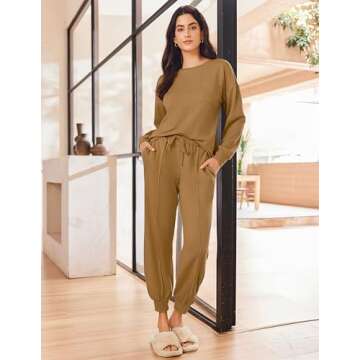 Ekouaer Women's Jogger Lounge Set for Cozy Days
