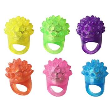 JoFAN LED Jelly Rings Easter Eggs - Fun Light Up Gifts