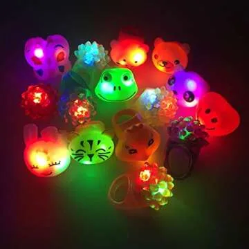 JoFAN LED Jelly Rings Easter Eggs - Fun Light Up Gifts