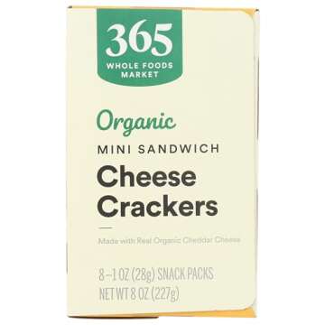 365 by Whole Foods Market, Organic Mini Cheese Sandwich Crackers 8 Count, 1 Ounce