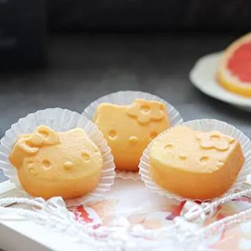 CHEFMADE Hello Kitty Cake Pan, 12-Cavity Non-Stick Cat-Shaped Muffin Bakeware Cupcake Pan for Oven Baking (Pink)