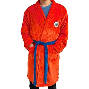 Lopbraa Bathrobe for Mens Adult Soft Plush Long Bathrobes