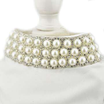 Luxury Lace Pearl Dog Dress for Cat Pet Dog Skirt Embroidery Dog Wedding Dress Apparel Summer Dog Shirt Clothes (S(Back 11.0" bust11.4), White)