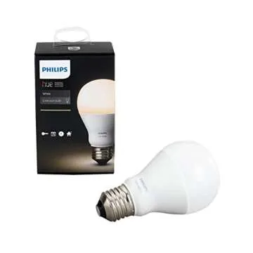 Philips Hue White A19 60W Equivalent Dimmable LED Smart Bulb Starter Kit (2 A19 60W White Bulbs and 1 Hub Compatible with Amazon Alexa Apple HomeKit and Google Assistant), 2 Pack
