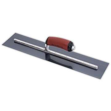 MARSHALLTOWN Finishing Trowels, DuraSoft Handle Material, 457mm Length, 102mm Width, Curved Handle Style, Blue Steel Blade Material, Made In The USA, MXS81BD