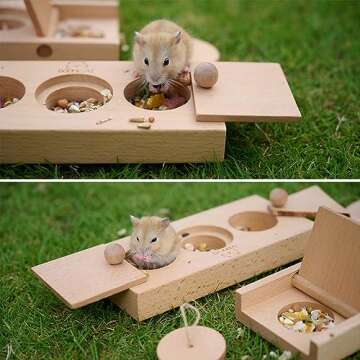 Boomcat Enrichment Foraging Toys,Puzzle Toys for Small Animals,Small pet Interactive Mental,Hide Treats Puzzle Game Hamster,Rabbit,Bunny,Rat,Guinea Pig,Chinchilla,Consume Energy and Relieve Boredom
