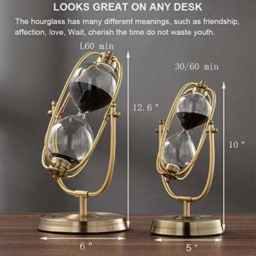 SuLiao Elegant 60 Minutes Hourglass Sand Timer for Home & Office