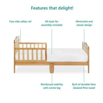 Dream On Me Classic Toddler Bed - Safe, Stylish, Low Design