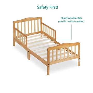 Dream On Me Classic Toddler Bed - Safe, Stylish, Low Design