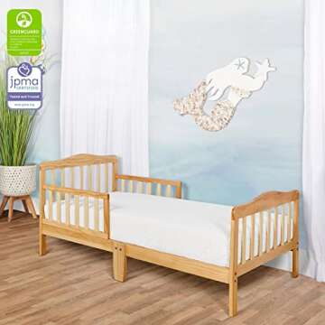 Dream On Me Classic Toddler Bed - Safe, Stylish, Low Design