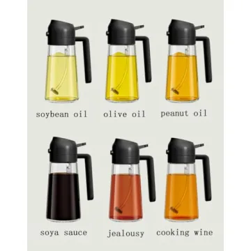 NIKKIER 2 in 1 Olive Oil Sprayer - 470ml Cooking Tool