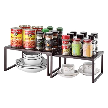 Simple Trending Cabinet Shelf Organizer for Kitchen Space