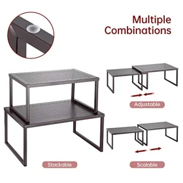 Simple Trending Cabinet Shelf Organizer for Kitchen Space
