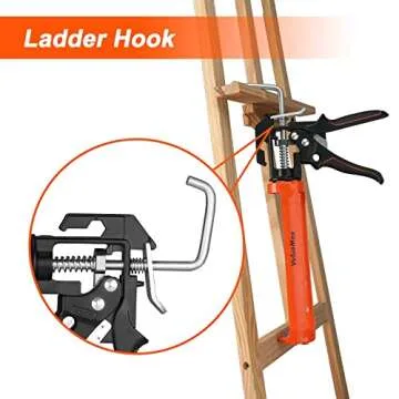 ValueMax Caulk Gun, 9 Inch Silicone Sealant Caulking Gun for Caulking/Filling/Sealing, Trigger Comfort Grip and Iron Smooth Rod, Ideal for Tiles, Window Joints, 8:1 Thrust Ratio