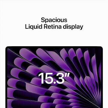 Apple 2023 MacBook Air Laptop with M2 chip: 15.3-inch Liquid Retina Display, 8GB Unified Memory, 256GB SSD Storage, 1080p FaceTime HD Camera, Touch ID. Works with iPhone/iPad; Space Gray