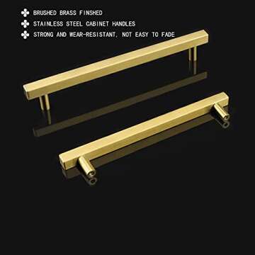goldenwarm Brushed Brass Cabinet Handles for Home Upgrade