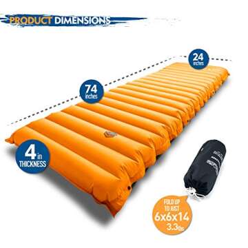 ZOOOBELIVES Comfortable Inflatable Sleeping Pad - Backpacking Must-Have