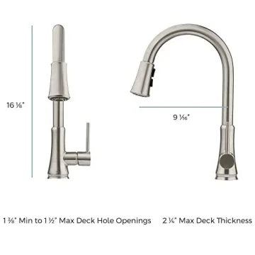 Pfister Kitchen Faucet - Pull-Down Sprayer, High Arc, Black
