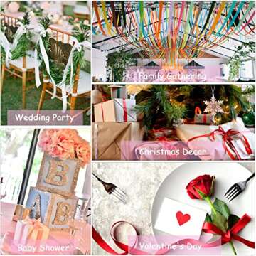 Light Blue Ribbon 3/8 Inches x 25 Yards, Baby Blue Satin Fabric Silk Ribbon for Gift Wrapping, Bows Making, Floral Bouquets, Wreaths, DIY Handicrafts, Sewing Projects, Baby Shower and Wedding Party