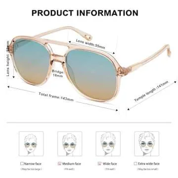 SOJOS Retro Polarized Aviator Sunglasses for All