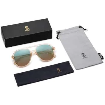 SOJOS Retro Polarized Aviator Sunglasses for All
