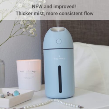 Hey Dewy Wireless, Rechargeable, Self-Care, Skin-Nourishing, Hydrating, Portable Cool Mist Humidifier (Ocean)