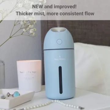 Hey Dewy Wireless, Rechargeable, Self-Care, Skin-Nourishing, Hydrating, Portable Cool Mist Humidifier (Ocean)