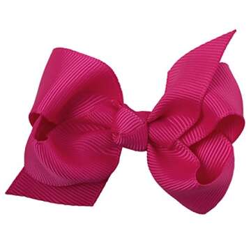 XIMA 3inch Hair Bows with Clip Grosgrain Ribbon Knot Hairbow for Girls And Woman Pack of 32 (with alligator clip)