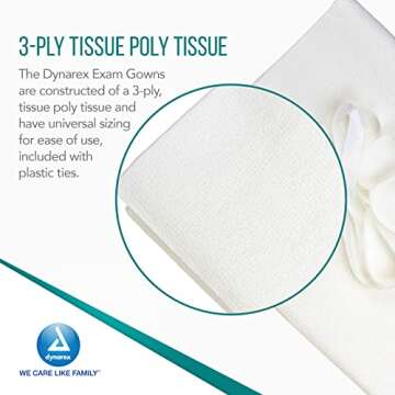 Dynarex Exam Gowns for Comfortable Patient Care