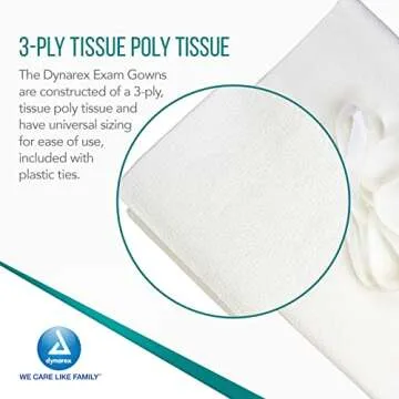 Dynarex Exam Gowns for Comfortable Patient Care