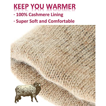 FEIQIAOSH Winter Leather Gloves with Touchscreen Capability