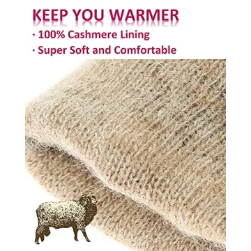 FEIQIAOSH Winter Leather Gloves with Touchscreen Capability