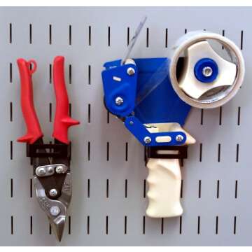 Wall Control 2in x 2in C-Bracket Slotted Metal Pegboard Hook Pegboard and Slotted Tool Board – Black