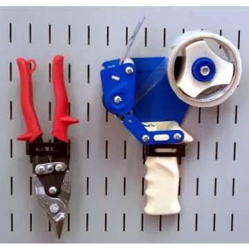 Wall Control 2in x 2in C-Bracket Slotted Metal Pegboard Hook Pegboard and Slotted Tool Board – Black