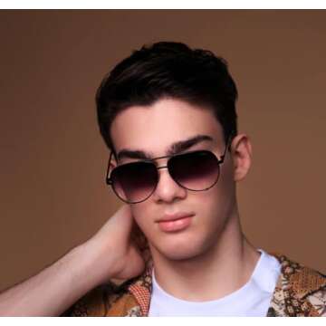 Stylish SORVINO Aviator Sunglasses with UV400 Protection